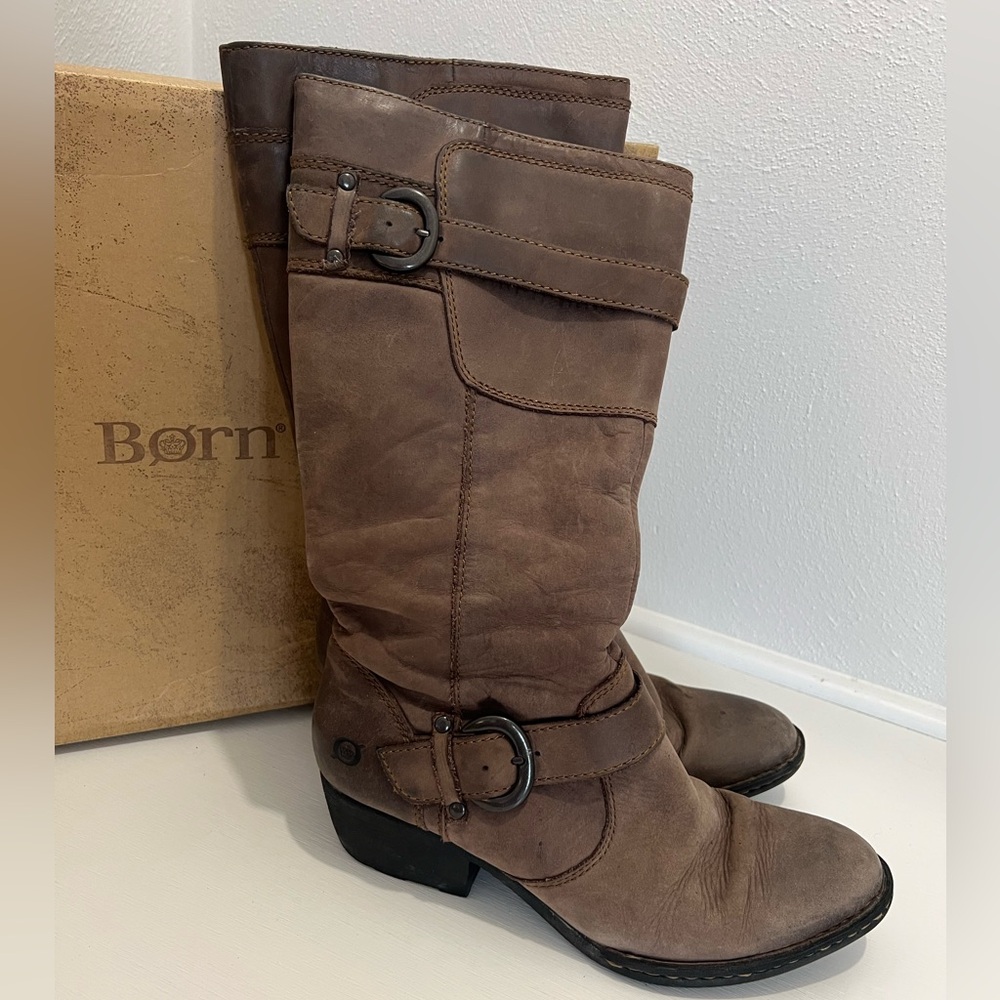 Born: Tall Leather Riding Boots - Picture 3 of 8
